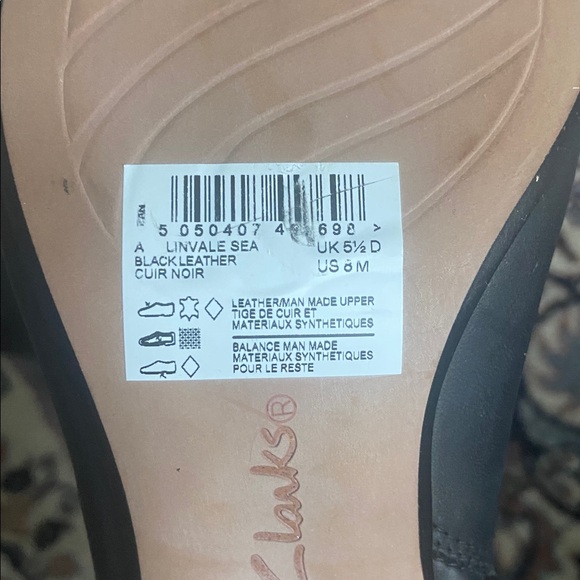 Clarks Linvale Sea Ankle boot Black Leather Kitten Heel size 8 - Picture 8 of 12